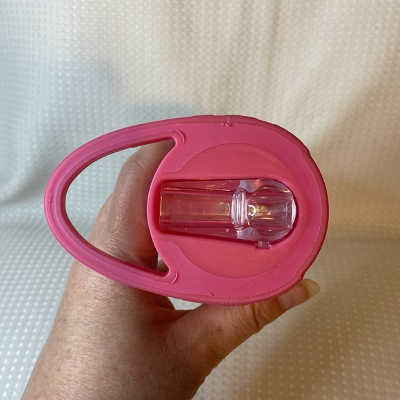 Like New Pink and Gold Star Glitter Plastic Water Bottle - Picture 2 of 4